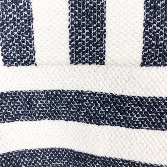 Sanctuary Textured Knit Stripe Short Sleeve Top Blue White Large - Picture 6 of 6